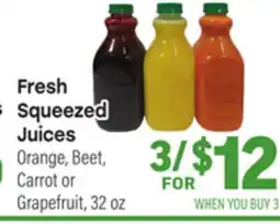 Tony’s Fresh Market Fresh Squeezed Juices offer