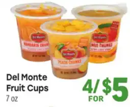 Tony’s Fresh Market Del Monte Fruit Cups offer