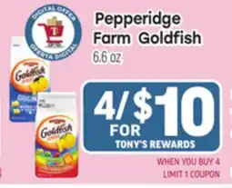 Tony’s Fresh Market Pepperidge Farm Goldfish offer