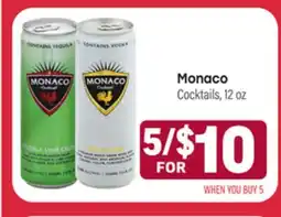 Tony’s Fresh Market Monaco Cocktails offer