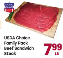 Tony’s Fresh Market USDA Choice Family Pack Beef Sandwich Steak offer