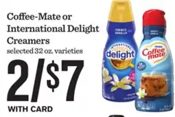 Mariano's Coffee-Mate or International Delight Creamers offer