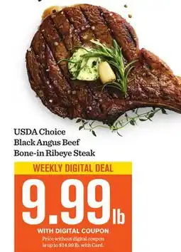 Mariano's USDA Choice Black Angus Beef Bone-in Ribeye Steak offer