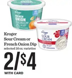 Mariano's Kroger Sour Cream or French Onion Dip offer