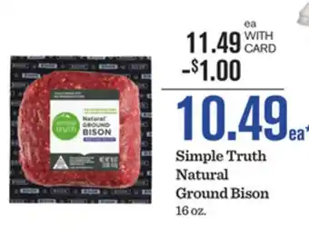 Mariano's Simple Truth Natural Ground Bison offer