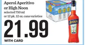 Mariano's Aperol Aperitivo or High Noon offer