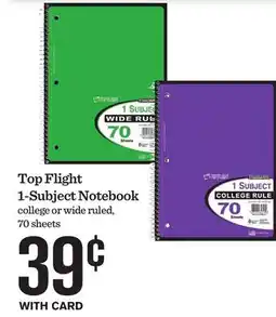 Mariano's Top Flight 1-Subject Notebook offer