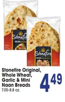 Jewel-Osco Stonefire Original, Whole Wheat, Garlic & Mini Naan Breads offer
