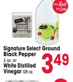 Jewel-Osco Signature Select Ground Black Pepper 3 oz. or White Distilled Vinegar 128 oz offer