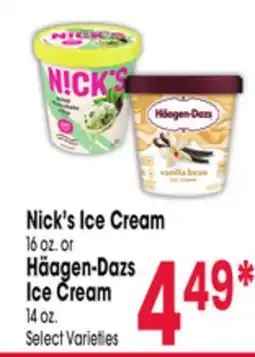 Jewel-Osco Nick's Ice Cream 16 oz. or Häagen-Dazs Ice Cream 14 oz offer