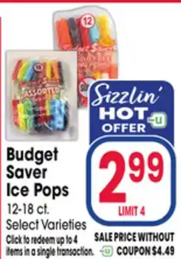 Jewel-Osco Saver Ice Pops offer
