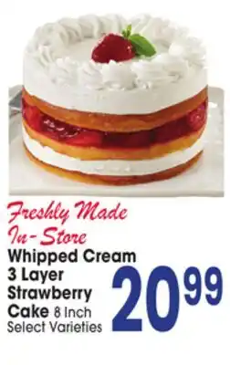 Jewel-Osco Whipped 3 Layer Strawberry Cake offer