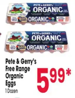 Jewel-Osco Pete & Gerry's Free Range Organic Eggs offer