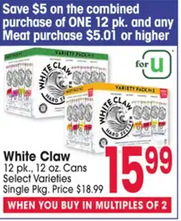 Jewel-Osco White Claw offer