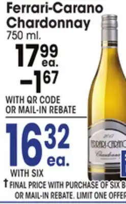 Jewel-Osco Ferrari-Carano Chardonnay offer