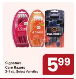 Jewel-Osco Signature Care Razors offer