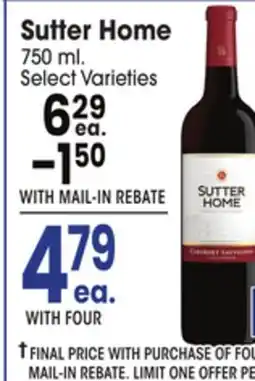 Jewel-Osco Sutter Home offer