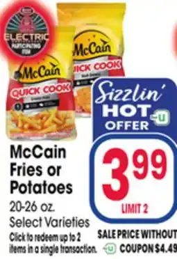 Jewel-Osco McCain Fries or Potatoes offer
