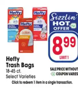 Jewel-Osco Hefty Trash Bags offer