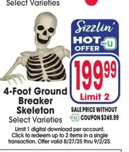 Jewel-Osco 4-Foot Ground Breaker Breaker Skeleton Skeleton offer