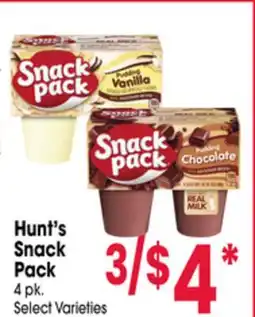 Jewel-Osco Hunt's Snack Pack offer