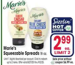 Jewel-Osco Marie's Squeezable Spreads offer