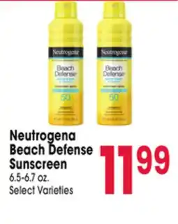 Jewel-Osco Neutrogena Beach Defense Sunscreen offer