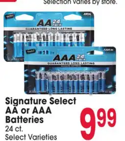 Jewel-Osco Signature Select AA or AAA AA or AAA Batteries offer