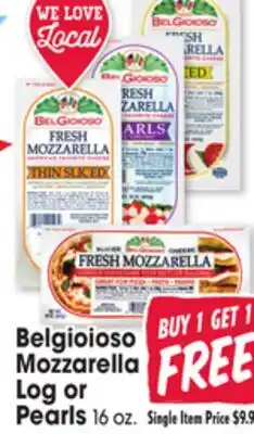 Jewel-Osco Belgioioso Mozzarella Log or Pearls offer