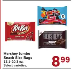 Jewel-Osco Hershey Jumbo Snack Size Bags offer