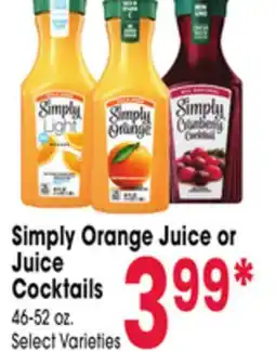 Jewel-Osco Simply Orange Juice or Juice Cocktails offer
