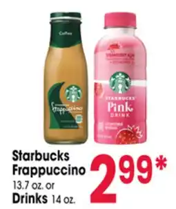 Jewel-Osco Starbucks Frappuccino 13.7 oz. or Drinks 14 oz offer