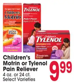Jewel-Osco Children's Motrin or Tylenol Motrin or Tylenol Pain Reliever offer
