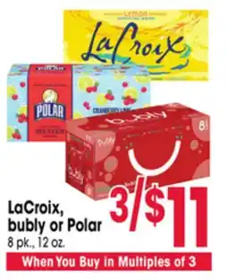 Jewel-Osco LaCroix, bubly or Polar offer