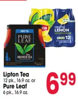 Jewel-Osco Lipton Tea 12 pk., 16.9 oz. or Pure Leaf 6 pk., 16.9 oz offer