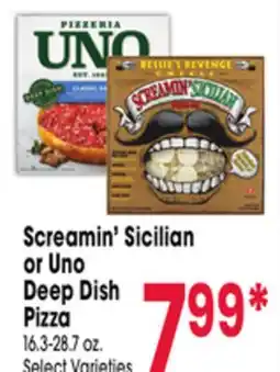 Jewel-Osco Screamin' Sicilian or Uno Deep Dish Pizza offer