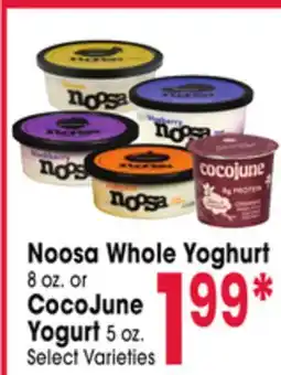 Jewel-Osco Noosa Whole Yoghurt 8 oz. or CocoJune Yogurt 5 oz offer
