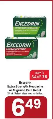 Jewel-Osco Excedrin Extra Strength Headache or Migraine Pain Relief offer