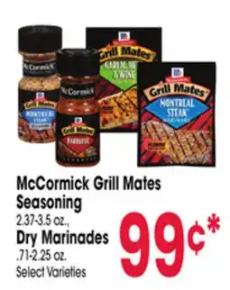 Jewel-Osco McCormick Grill Mates Seasoning 2.37-3.5 oz., Dry Marinades .71-2.25 oz offer