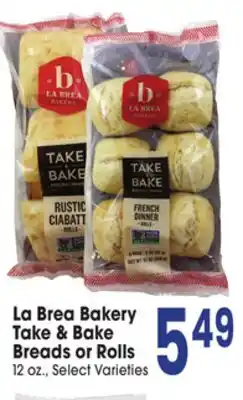 Jewel-Osco La Brea Bakery Take & Bake Breads or Rolls offer