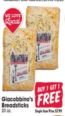 Jewel-Osco Giacobbino's Breadsticks offer