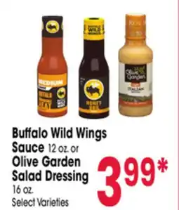 Jewel-Osco Buffalo Wild Wings Sauce 12 oz. or Olive Garden Salad Dressing 16 oz offer