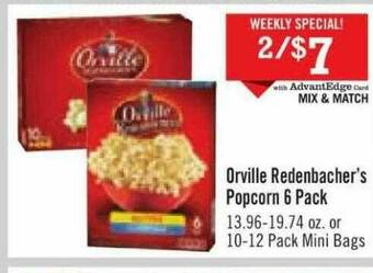 Price Chopper Orville Redenbacher's Popcorn 6 Pack offer