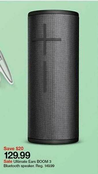 Target Ultimate Ears Boom 3 Bluetooth Speaker offer