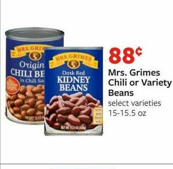 Fareway Mrs. Grimes Chili Or Variety Beans offer