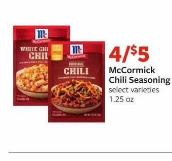 Fareway Mccormick Chili Seasoning offer