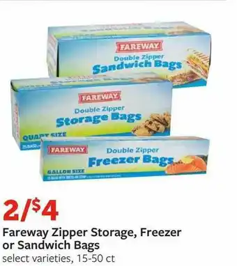 Fareway Fareway Zipper Storage Freezer Or Sandwich Bags offer
