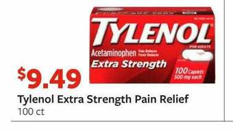 Fareway Tylenol Extra Strength Pain Relief offer