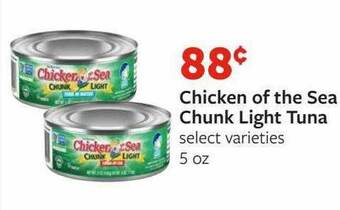 Fareway Chicken Of The Sea Chunk Light Tuna offer