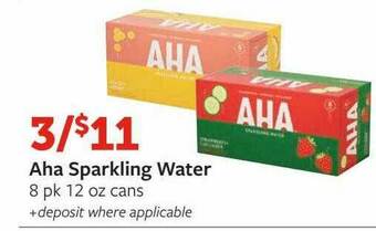 Fareway Aha Sparkling Water offer